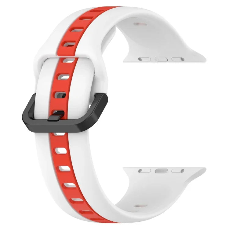 Dây đồng hồ silicone hai màu khóa vòng, Dành cho Apple Watch Ultra 49mm, Dành cho Apple Watch Series 8&7 45mm, Dành cho Apple Watch Series 8&7 41mm