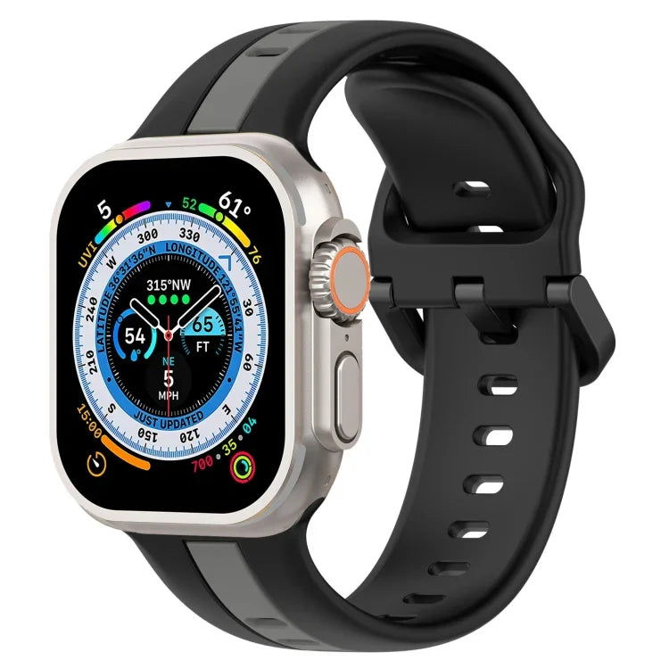 Dây đồng hồ silicone hai màu khóa vòng, Dành cho Apple Watch Ultra 49mm, Dành cho Apple Watch Series 8&7 45mm, Dành cho Apple Watch Series 8&7 41mm