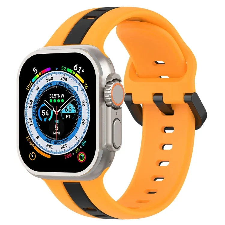 Dây đồng hồ silicone hai màu khóa vòng, Dành cho Apple Watch Ultra 49mm, Dành cho Apple Watch Series 8&7 45mm, Dành cho Apple Watch Series 8&7 41mm