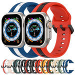 Dây đồng hồ silicone hai màu khóa vòng, Dành cho Apple Watch Ultra 49mm, Dành cho Apple Watch Series 8&7 45mm, Dành cho Apple Watch Series 8&7 41mm