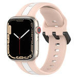 Dây đồng hồ silicone hai màu khóa vòng, Dành cho Apple Watch Ultra 49mm, Dành cho Apple Watch Series 8&7 45mm, Dành cho Apple Watch Series 8&7 41mm