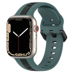 Dây đồng hồ silicone hai màu khóa vòng, Dành cho Apple Watch Ultra 49mm, Dành cho Apple Watch Series 8&7 45mm, Dành cho Apple Watch Series 8&7 41mm
