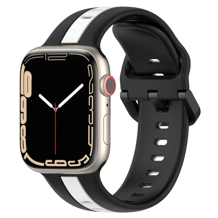 Dây đồng hồ silicone hai màu khóa vòng, Dành cho Apple Watch Ultra 49mm, Dành cho Apple Watch Series 8&7 45mm, Dành cho Apple Watch Series 8&7 41mm