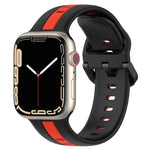 Dây đồng hồ silicone hai màu khóa vòng, Dành cho Apple Watch Ultra 49mm, Dành cho Apple Watch Series 8&7 45mm, Dành cho Apple Watch Series 8&7 41mm