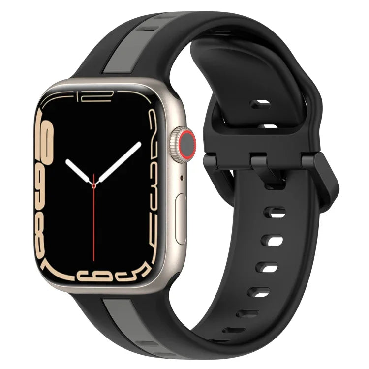 Dây đồng hồ silicone hai màu khóa vòng, Dành cho Apple Watch Ultra 49mm, Dành cho Apple Watch Series 8&7 45mm, Dành cho Apple Watch Series 8&7 41mm