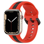 Dây đồng hồ silicone hai màu khóa vòng, Dành cho Apple Watch Ultra 49mm, Dành cho Apple Watch Series 8&7 45mm, Dành cho Apple Watch Series 8&7 41mm