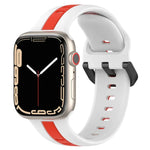 Dây đồng hồ silicone hai màu khóa vòng, Dành cho Apple Watch Ultra 49mm, Dành cho Apple Watch Series 8&7 45mm, Dành cho Apple Watch Series 8&7 41mm