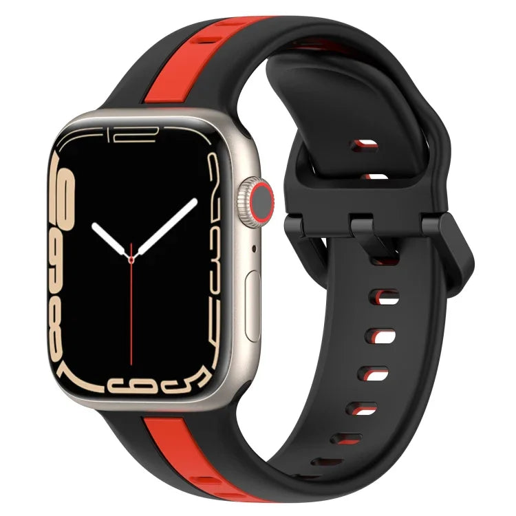 Dây đồng hồ silicone hai màu khóa vòng, Dành cho Apple Watch Ultra 49mm, Dành cho Apple Watch Series 8&7 45mm, Dành cho Apple Watch Series 8&7 41mm