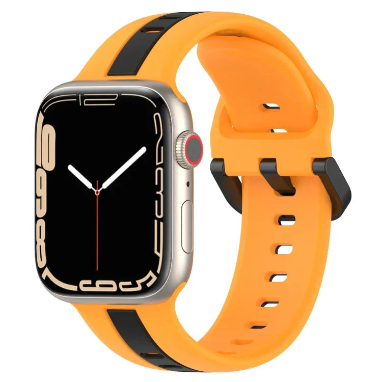 Dây đồng hồ silicone hai màu khóa vòng, Dành cho Apple Watch Ultra 49mm, Dành cho Apple Watch Series 8&7 45mm, Dành cho Apple Watch Series 8&7 41mm