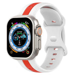 Dây đồng hồ silicone hai màu khóa bướm, Dành cho Apple Watch Ultra 49mm, Dành cho Apple Watch Series 8&7 45mm, Dành cho Apple Watch Series 8&7 41mm