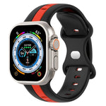 Dây đồng hồ silicone hai màu khóa bướm, Dành cho Apple Watch Ultra 49mm, Dành cho Apple Watch Series 8&7 45mm, Dành cho Apple Watch Series 8&7 41mm