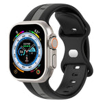 Dây đồng hồ silicone hai màu khóa bướm, Dành cho Apple Watch Ultra 49mm, Dành cho Apple Watch Series 8&7 45mm, Dành cho Apple Watch Series 8&7 41mm