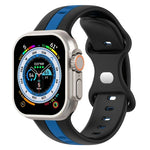 Dây đồng hồ silicone hai màu khóa bướm, Dành cho Apple Watch Ultra 49mm, Dành cho Apple Watch Series 8&7 45mm, Dành cho Apple Watch Series 8&7 41mm