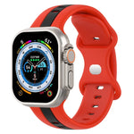 Dây đồng hồ silicone hai màu khóa bướm, Dành cho Apple Watch Ultra 49mm, Dành cho Apple Watch Series 8&7 45mm, Dành cho Apple Watch Series 8&7 41mm