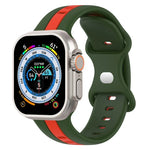 Dây đồng hồ silicone hai màu khóa bướm, Dành cho Apple Watch Ultra 49mm, Dành cho Apple Watch Series 8&7 45mm, Dành cho Apple Watch Series 8&7 41mm
