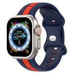 Dây đồng hồ silicone hai màu khóa bướm, Dành cho Apple Watch Ultra 49mm, Dành cho Apple Watch Series 8&7 45mm, Dành cho Apple Watch Series 8&7 41mm
