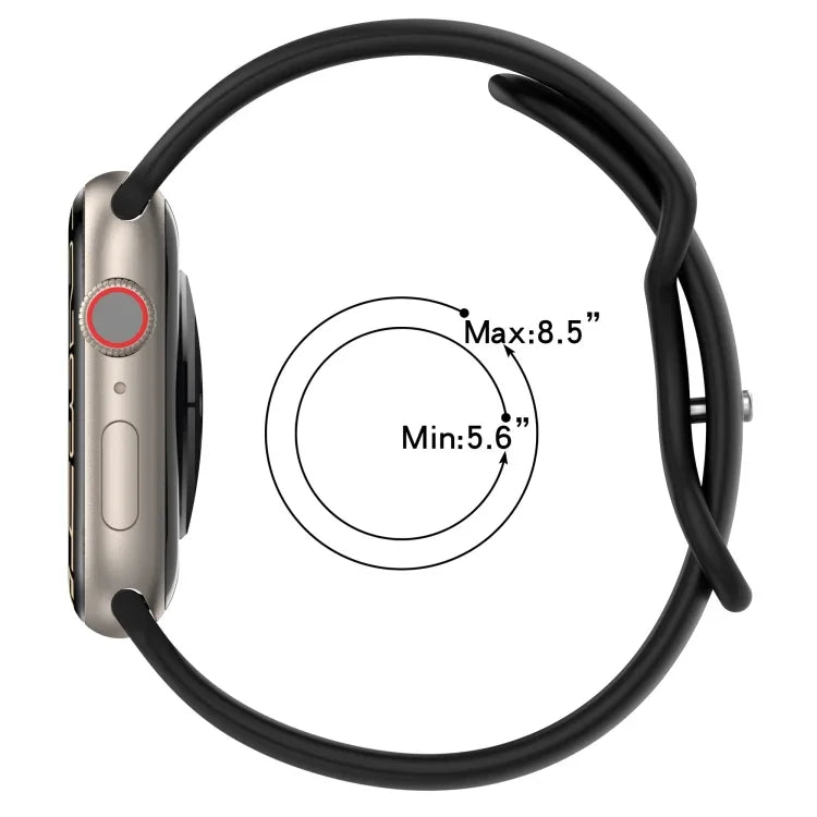 Dây đồng hồ silicone hai màu khóa bướm, Dành cho Apple Watch Ultra 49mm, Dành cho Apple Watch Series 8&7 45mm, Dành cho Apple Watch Series 8&7 41mm