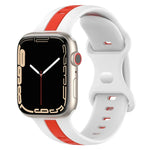 Dây đồng hồ silicone hai màu khóa bướm, Dành cho Apple Watch Ultra 49mm, Dành cho Apple Watch Series 8&7 45mm, Dành cho Apple Watch Series 8&7 41mm