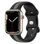 Dây đồng hồ silicone hai màu khóa bướm, Dành cho Apple Watch Ultra 49mm, Dành cho Apple Watch Series 8&7 45mm, Dành cho Apple Watch Series 8&7 41mm