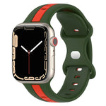 Dây đồng hồ silicone hai màu khóa bướm, Dành cho Apple Watch Ultra 49mm, Dành cho Apple Watch Series 8&7 45mm, Dành cho Apple Watch Series 8&7 41mm