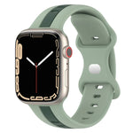Dây đồng hồ silicone hai màu khóa bướm, Dành cho Apple Watch Ultra 49mm, Dành cho Apple Watch Series 8&7 45mm, Dành cho Apple Watch Series 8&7 41mm