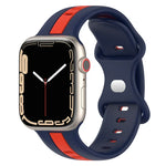 Dây đồng hồ silicone hai màu khóa bướm, Dành cho Apple Watch Ultra 49mm, Dành cho Apple Watch Series 8&7 45mm, Dành cho Apple Watch Series 8&7 41mm