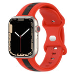 Dây đồng hồ silicone hai màu khóa bướm, Dành cho Apple Watch Ultra 49mm, Dành cho Apple Watch Series 8&7 45mm, Dành cho Apple Watch Series 8&7 41mm