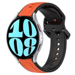 Dây đồng hồ silicone hai màu vòng lồi 20mm, cho Samsung Galaxy Watch 6 40mm, cho Samsung Galaxy Watch 6 Classic 43mm
