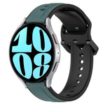 Dây đồng hồ silicone hai màu vòng lồi 20mm, cho Samsung Galaxy Watch 6 40mm, cho Samsung Galaxy Watch 6 Classic 43mm