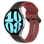 Dây đồng hồ silicone hai màu vòng lồi 20mm, cho Samsung Galaxy Watch 6 40mm, cho Samsung Galaxy Watch 6 Classic 43mm