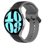 Dây đồng hồ silicone hai màu vòng lồi 20mm, cho Samsung Galaxy Watch 6 40mm, cho Samsung Galaxy Watch 6 Classic 43mm