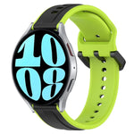 Dây đồng hồ silicone hai màu vòng lồi 20mm, cho Samsung Galaxy Watch 6 40mm, cho Samsung Galaxy Watch 6 Classic 43mm