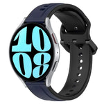 Dây đồng hồ silicone hai màu vòng lồi 20mm, cho Samsung Galaxy Watch 6 40mm, cho Samsung Galaxy Watch 6 Classic 43mm
