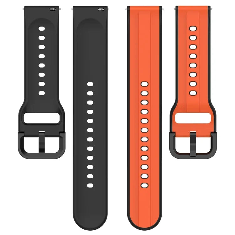 Dây đồng hồ silicone hai màu vòng lồi 20mm, cho Samsung Galaxy Watch 6 40mm, cho Samsung Galaxy Watch 6 Classic 43mm