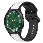 Dây đồng hồ silicone hai màu vòng lồi 20mm, cho Samsung Galaxy Watch 6 40mm, cho Samsung Galaxy Watch 6 Classic 43mm