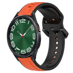 Dây đồng hồ silicone hai màu vòng lồi 20mm, cho Samsung Galaxy Watch 6 40mm, cho Samsung Galaxy Watch 6 Classic 43mm