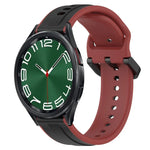 Dây đồng hồ silicone hai màu vòng lồi 20mm, cho Samsung Galaxy Watch 6 40mm, cho Samsung Galaxy Watch 6 Classic 43mm