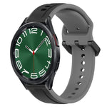 Dây đồng hồ silicone hai màu vòng lồi 20mm, cho Samsung Galaxy Watch 6 40mm, cho Samsung Galaxy Watch 6 Classic 43mm