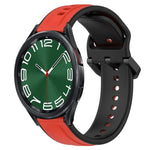 Dây đồng hồ silicone hai màu vòng lồi 20mm, cho Samsung Galaxy Watch 6 40mm, cho Samsung Galaxy Watch 6 Classic 43mm