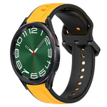 Dây đồng hồ silicone hai màu vòng lồi 20mm, cho Samsung Galaxy Watch 6 40mm, cho Samsung Galaxy Watch 6 Classic 43mm
