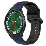Dây đồng hồ silicone hai màu vòng lồi 20mm, cho Samsung Galaxy Watch 6 40mm, cho Samsung Galaxy Watch 6 Classic 43mm