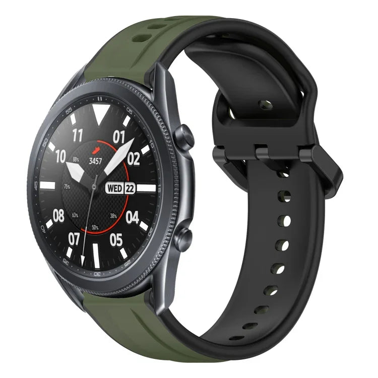 Dây đồng hồ silicone hai màu vòng lồi 22mm, cho Samsung Galaxy Watch3 45mm, cho Samsung Galaxy Watch 46mm, cho Samsung Gear S3 Classic, cho Samsung Gear S3 Frontier