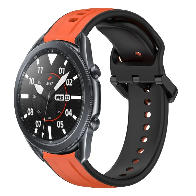 Dây đồng hồ silicone hai màu vòng lồi 22mm, cho Samsung Galaxy Watch3 45mm, cho Samsung Galaxy Watch 46mm, cho Samsung Gear S3 Classic, cho Samsung Gear S3 Frontier