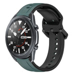 Dây đồng hồ silicone hai màu vòng lồi 22mm, cho Samsung Galaxy Watch3 45mm, cho Samsung Galaxy Watch 46mm, cho Samsung Gear S3 Classic, cho Samsung Gear S3 Frontier