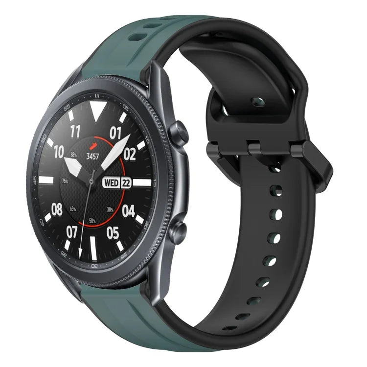 Dây đồng hồ silicone hai màu vòng lồi 22mm, cho Samsung Galaxy Watch3 45mm, cho Samsung Galaxy Watch 46mm, cho Samsung Gear S3 Classic, cho Samsung Gear S3 Frontier
