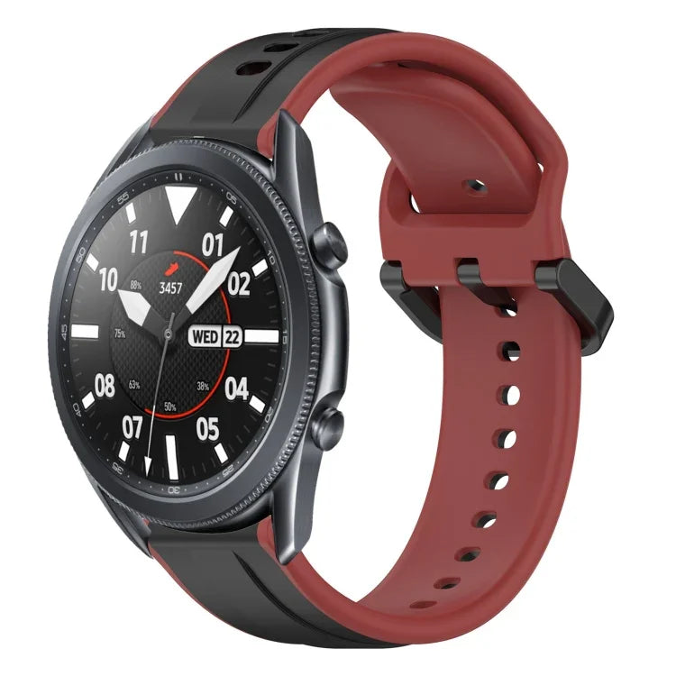 Dây đồng hồ silicone hai màu vòng lồi 22mm, cho Samsung Galaxy Watch3 45mm, cho Samsung Galaxy Watch 46mm, cho Samsung Gear S3 Classic, cho Samsung Gear S3 Frontier