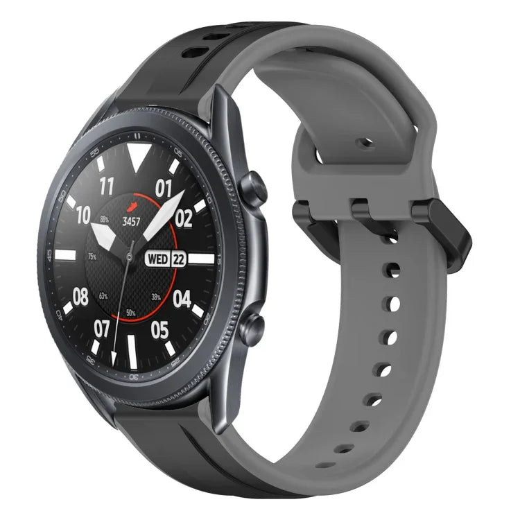 Dây đồng hồ silicone hai màu vòng lồi 22mm, cho Samsung Galaxy Watch3 45mm, cho Samsung Galaxy Watch 46mm, cho Samsung Gear S3 Classic, cho Samsung Gear S3 Frontier