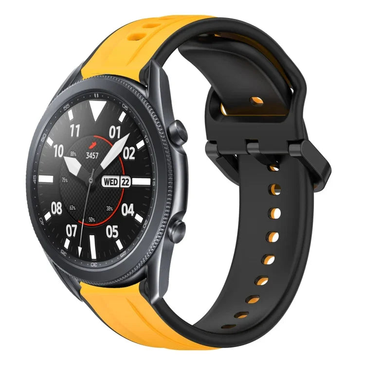 Dây đồng hồ silicone hai màu vòng lồi 22mm, cho Samsung Galaxy Watch3 45mm, cho Samsung Galaxy Watch 46mm, cho Samsung Gear S3 Classic, cho Samsung Gear S3 Frontier