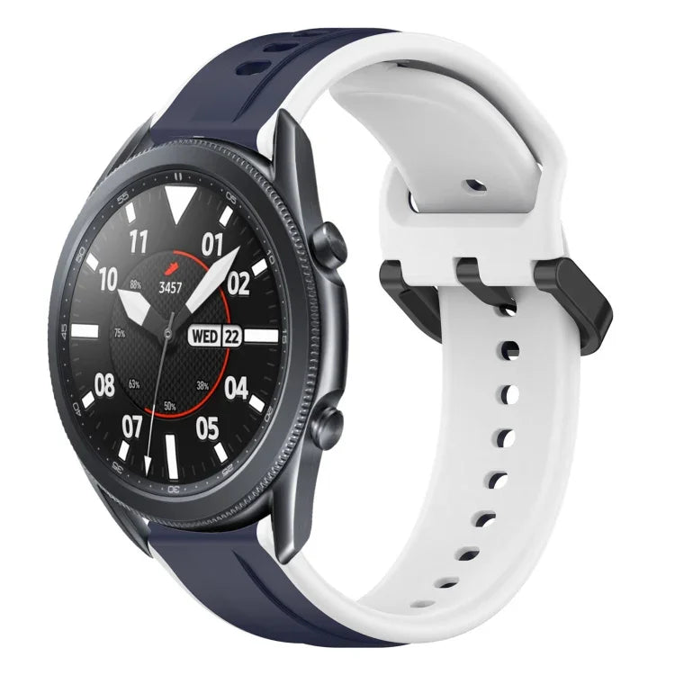 Dây đồng hồ silicone hai màu vòng lồi 22mm, cho Samsung Galaxy Watch3 45mm, cho Samsung Galaxy Watch 46mm, cho Samsung Gear S3 Classic, cho Samsung Gear S3 Frontier