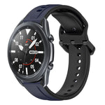 Dây đồng hồ silicone hai màu vòng lồi 22mm, cho Samsung Galaxy Watch3 45mm, cho Samsung Galaxy Watch 46mm, cho Samsung Gear S3 Classic, cho Samsung Gear S3 Frontier